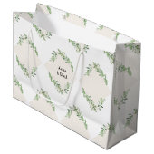 Custom Wedding Large Gift Bag Große Geschenktüte (Vorderseite Schrägansicht)