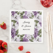 Custom Wedding Lilacs Paper Napkins Serviette (Beispiel)