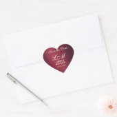 Custom Wedding Logo Stickers - Herz geformt (Umschlag)