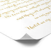 Custom Wedding Memorial Sign Gold Poster (Ecke)