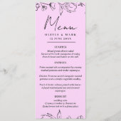 Custom Wedding Menu – Starter, Entrées & Dessert Menükarte (Vorderseite)