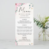 Custom Wedding Menu - Vorspeise, Entrées & Dessert Menükarte (Stehend Vorderseite)