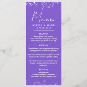 Custom Wedding Menu - Vorspeise, Entrées & Dessert Menükarte (Vorderseite)