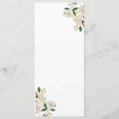 Custom Wedding Menu - Vorspeise, Entrées & Dessert Menükarte (Rückseite)