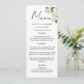 Custom Wedding Menu - Vorspeise, Entrées & Dessert Menükarte (Stehend Vorderseite)