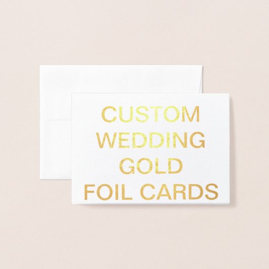 Custom Wedding Mini Personalisiert Gold Foil Card Folienkarte (Vorderseite mit Umschlag)