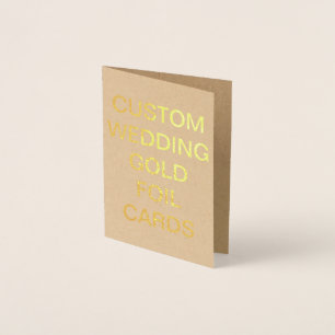 Custom Wedding Mini Personalisiert Gold Foil Card Folienkarte