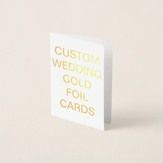 Custom Wedding Mini Personalisiert Gold Foil Card Folienkarte (Vorderseite)