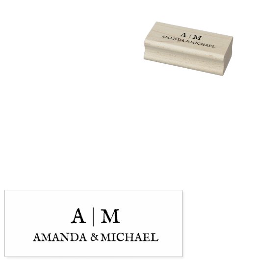 Custom Wedding Monogram Briefmarke Gummistempel (Stempel)