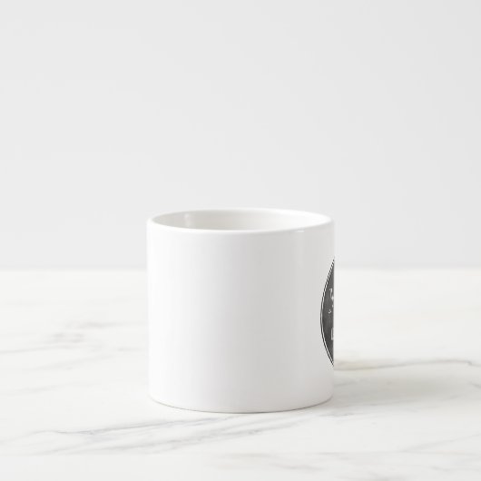 Custom Wedding Monogram Chalkboard Style Espressotasse (Vorderseite)