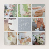 Custom Wedding Monogram Foto Collage Puzzle (Horizontal)