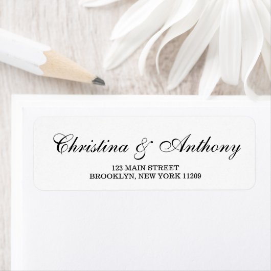 Custom Wedding Monogram Rücksendeadressen-Aufklebe (Insitu)