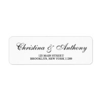Custom Wedding Monogram Rücksendeadressen-Aufklebe