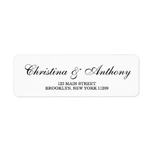 Custom Wedding Monogram Rücksendeadressen-Aufklebe