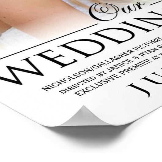 Custom Wedding Movie Poster Template (Ecke)