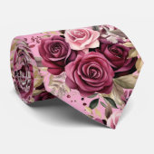 Custom Wedding Name on Back of Neck Tie Krawatte (Gerollt)