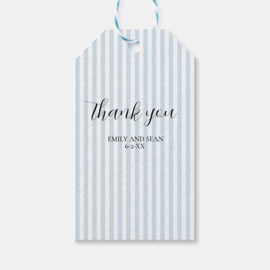 Custom Wedding Name Vielen Dank Geschenkanhänger (Vorderseite)