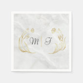 Custom Wedding Napkin | Initials Serviette (Vorderseite)