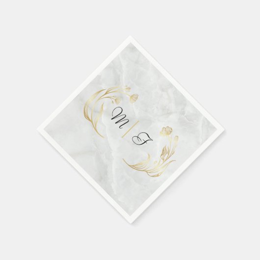 Custom Wedding Napkin | Initials Serviette (Ecke)