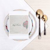 Custom Wedding Napkins - Mughal Floral Motif Serviette