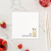 Custom Wedding Napkins Piña Colada Cocktail Stunde Serviette (Beispiel)