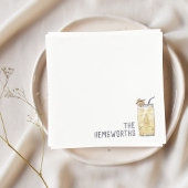 Custom Wedding Napkins Piña Colada Cocktail Stunde Serviette