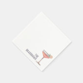 Custom Wedding Napkins Pink Cocktail Stunde Serviette (Ecke)