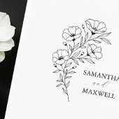 Custom Wedding Napkins Schwarz-Weiß-Blüte Serviette