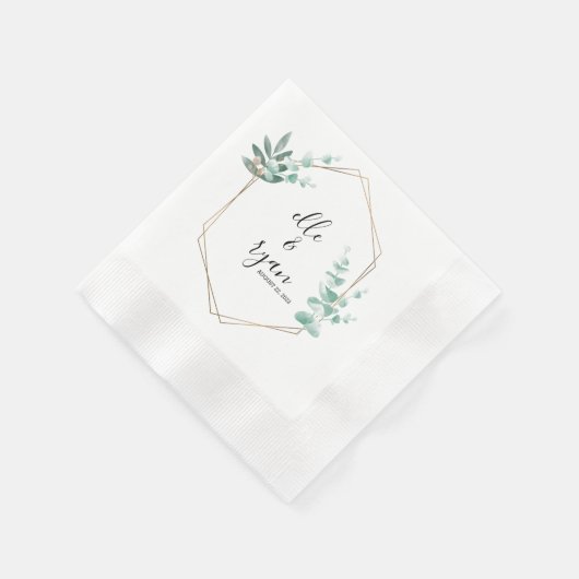 Custom Wedding Napkins Serviette (Ecke)