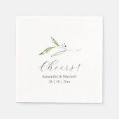 Custom Wedding Napkins Simple Botanical Serviette (Vorderseite)