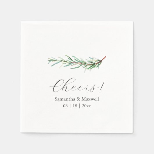 Custom Wedding Napkins Simple Rosemary Serviette (Vorderseite)