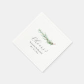 Custom Wedding Napkins Simple Rosemary Serviette (Ecke)