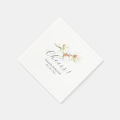 Custom Wedding Napkins White Magnolia Blume Serviette (Ecke)