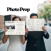 Custom Wedding Newspaper - Fun Guest Activity Book Einladung