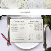 Custom Wedding Newspaper - Fun Guest Activity Book Einladung
