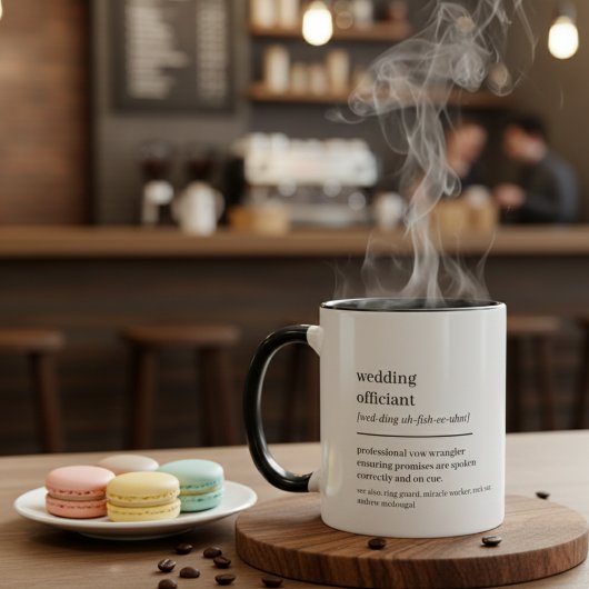Custom Wedding Officiant Gift Hilarious Definition Tasse