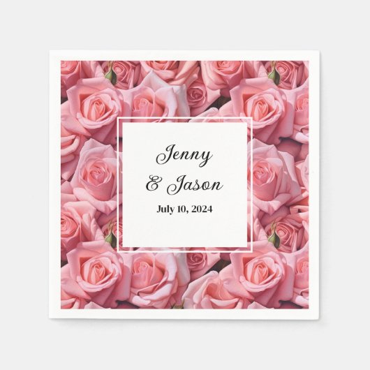 Custom Wedding Paper Napkins Serviette (Vorderseite)