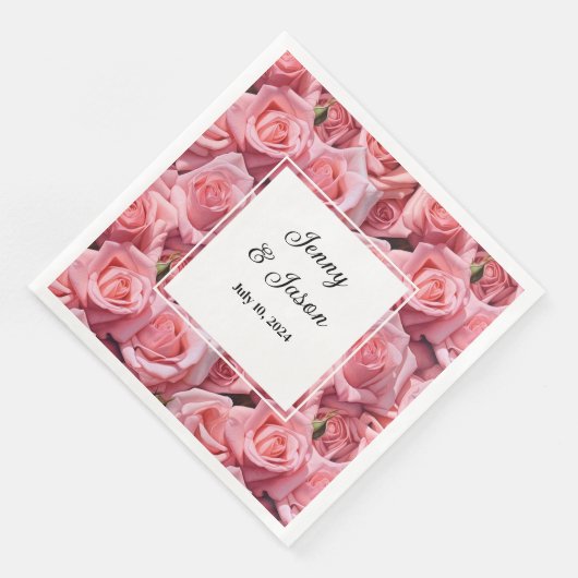 Custom Wedding Paper Napkins Serviette (Ecke)