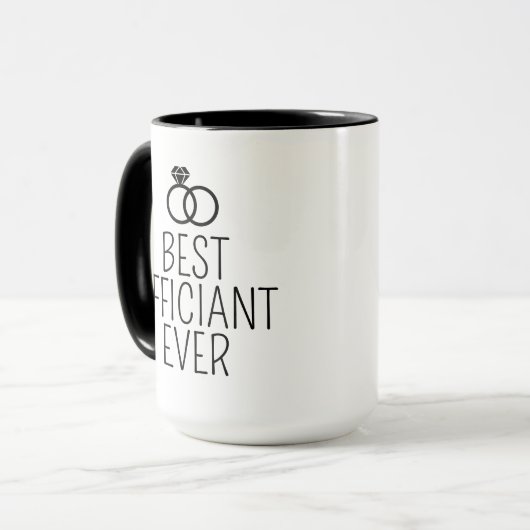 Custom Wedding Party Bester Offizier Tasse (Vorderseite Links)