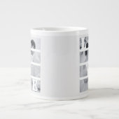 Custom Wedding Photo "LOVE" Jumbo-Tasse (Vorderseite)