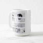 Custom Wedding Photo "LOVE" Kaffeetasse (Vorderseite Links)