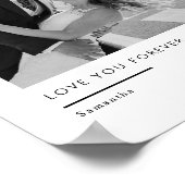 Custom Wedding Photo – Love You Forever Poster (Ecke)