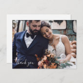 Custom Wedding Photo Thank You Postcards Postkarte (Vorne/Hinten)