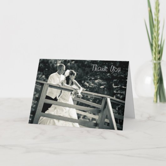 Custom Wedding Picture Dankeschön Card Dankeskarte (Vorderseite)