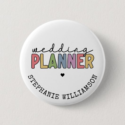Custom Wedding Planer Event Planner Button (Vorderseite)