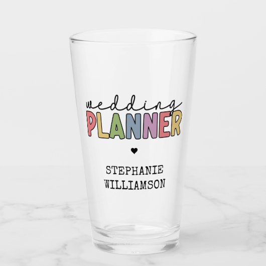 Custom Wedding Planer Event Planner Glas (Vorderseite)