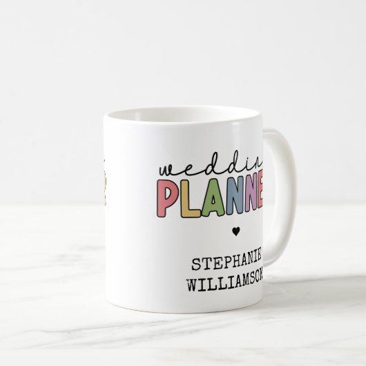 Custom Wedding Planer Event Planner Kaffeetasse (VorderseiteRechts)