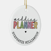Custom Wedding Planer Event Planner Keramik Ornament (Rechts)