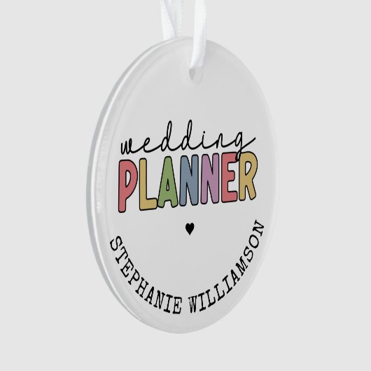 Custom Wedding Planer Event Planner Ornament (Vorderseite)