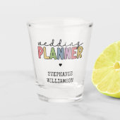 Custom Wedding Planer Event Planner Schnapsglas (Vorderseite)